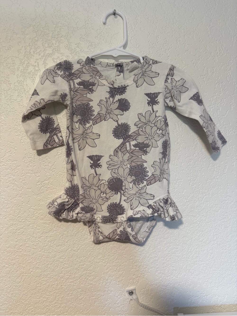 Kate Quinn Flower Ruffle One Piece Cotton 6-12 Months